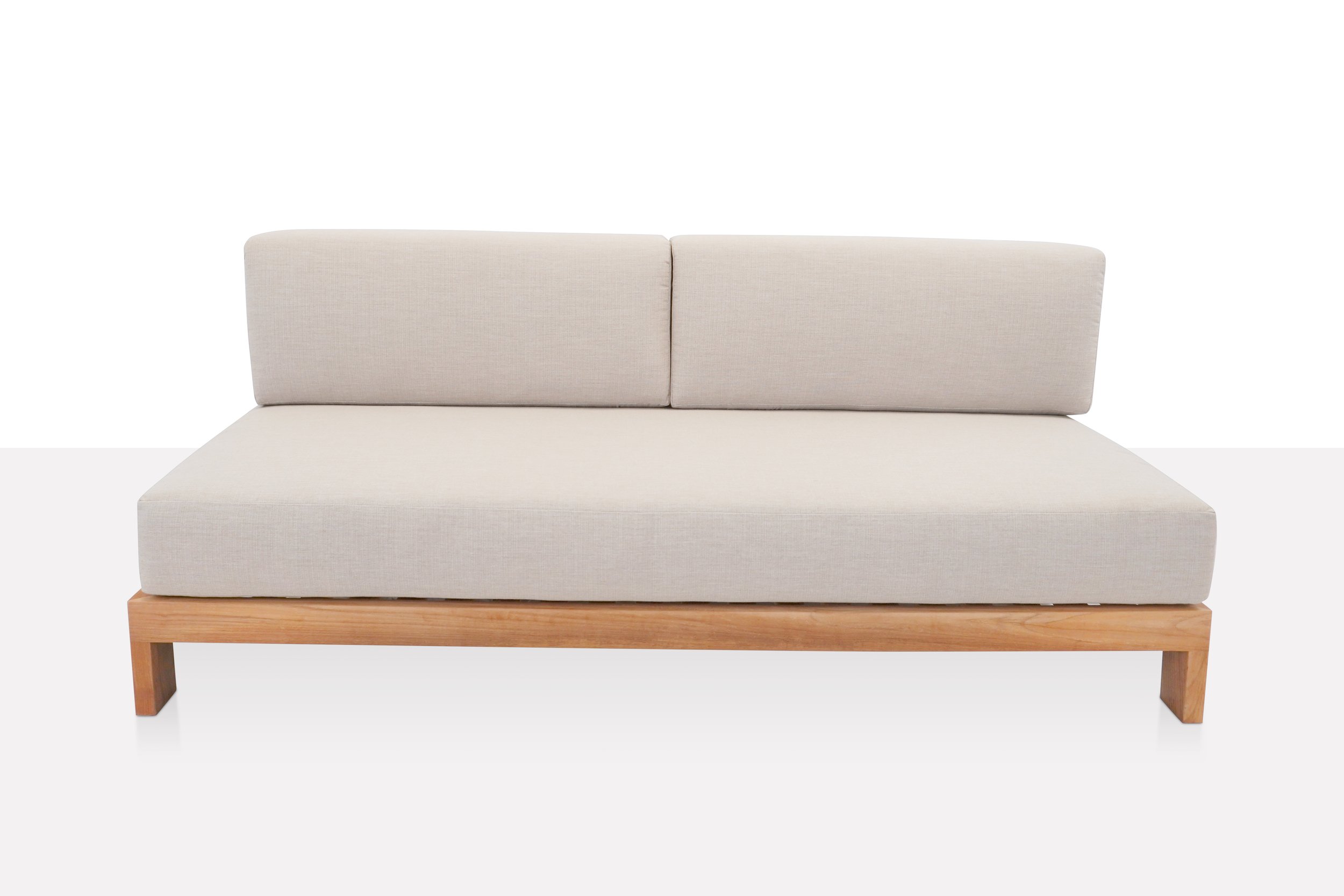 Capri Sectional Armless Sofa Cushion Back 31.5